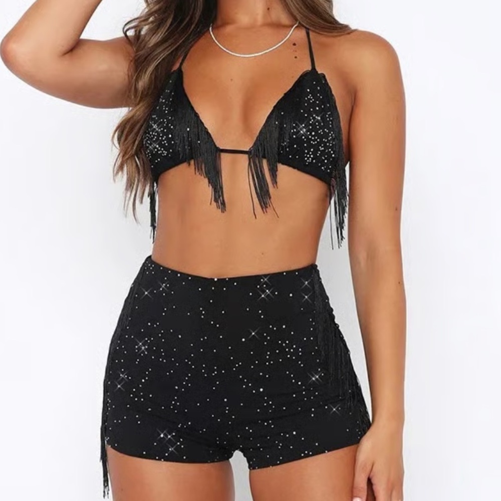 Black sequin set